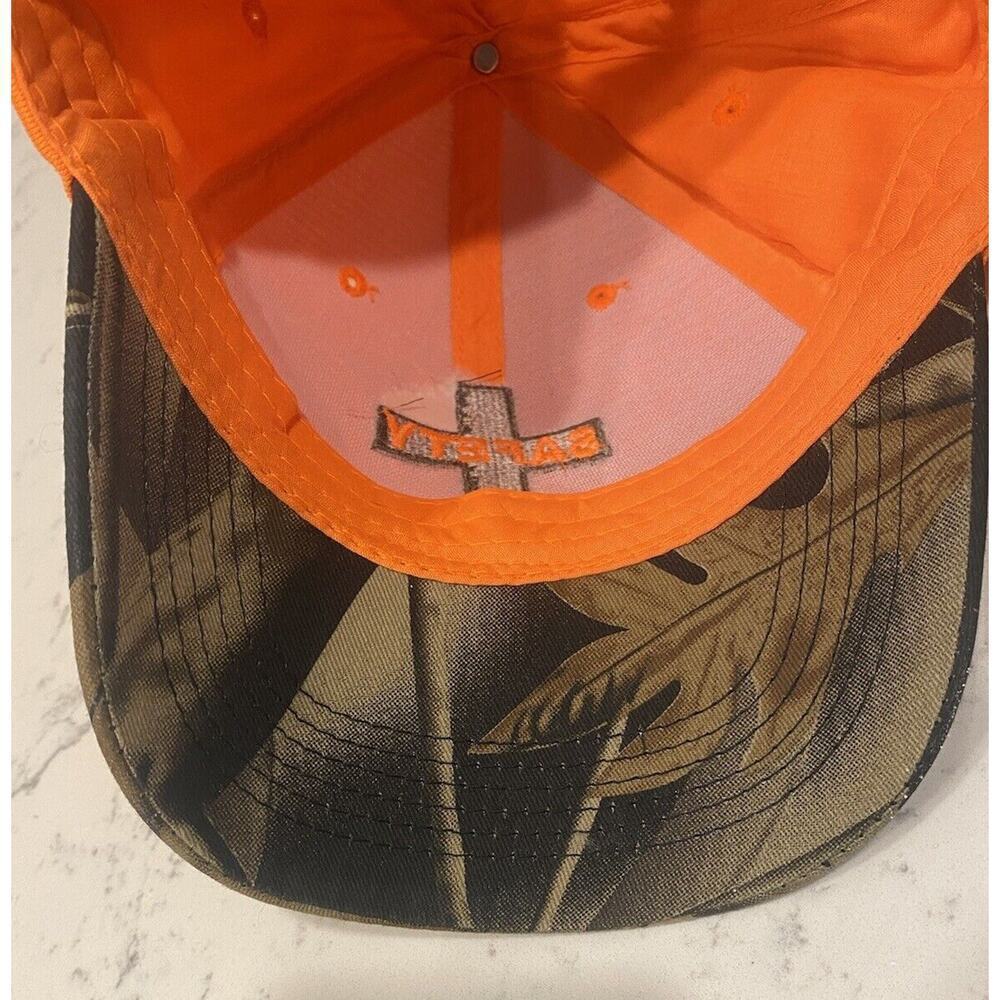 Orange And Camo Safety Cross Baseball Cap Nucor Steel Adjustable - Picture 4 of 6